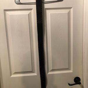 Gold beaded, black belt